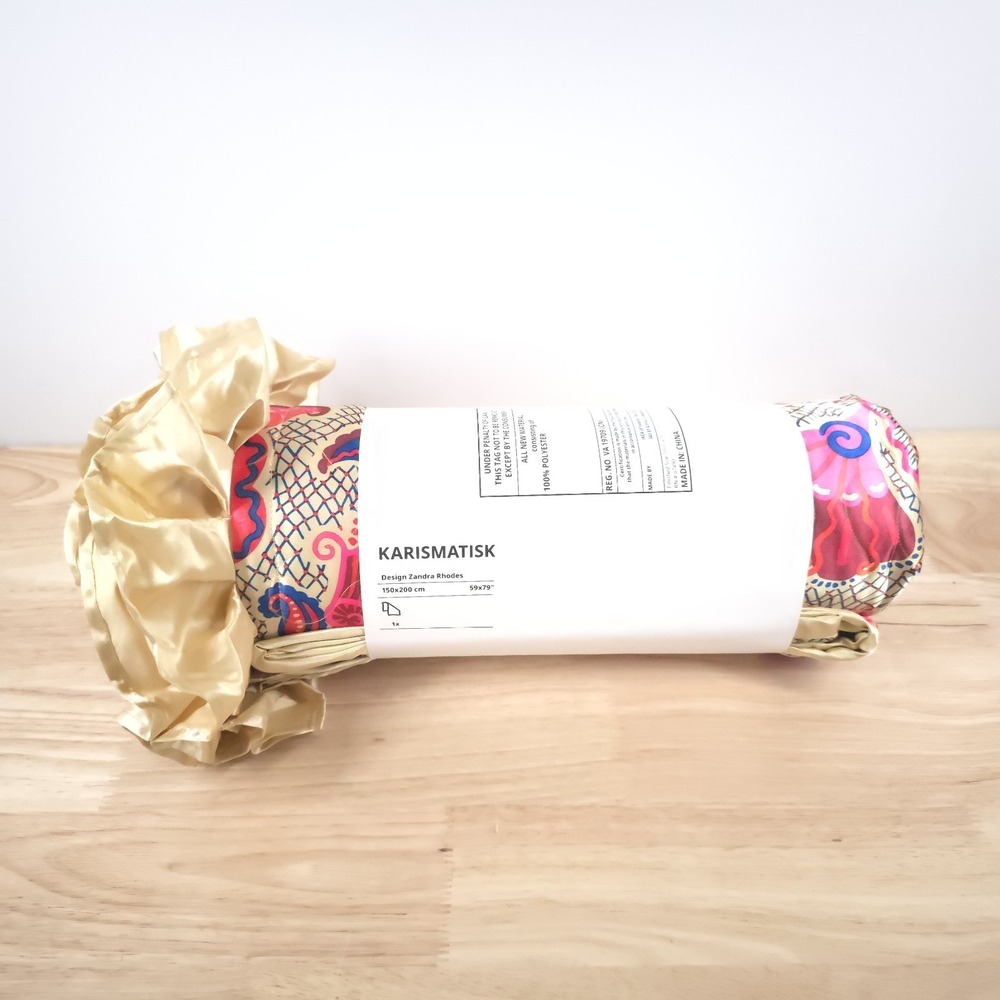Ikea KARISMATISK Zandra Rhodes Ruffled Throw Blanket Limited Release NWT